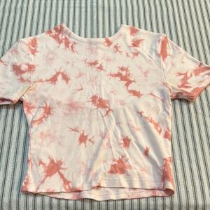Tie-Dye Pink and White T-Shirt